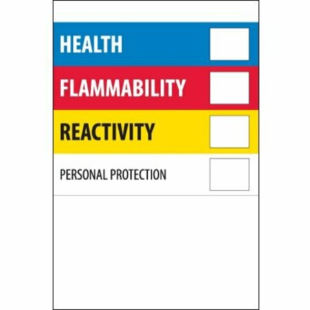 BSC PREFERRED 4 x 6'' - ''Health Flammability Reactivity'' S-2846